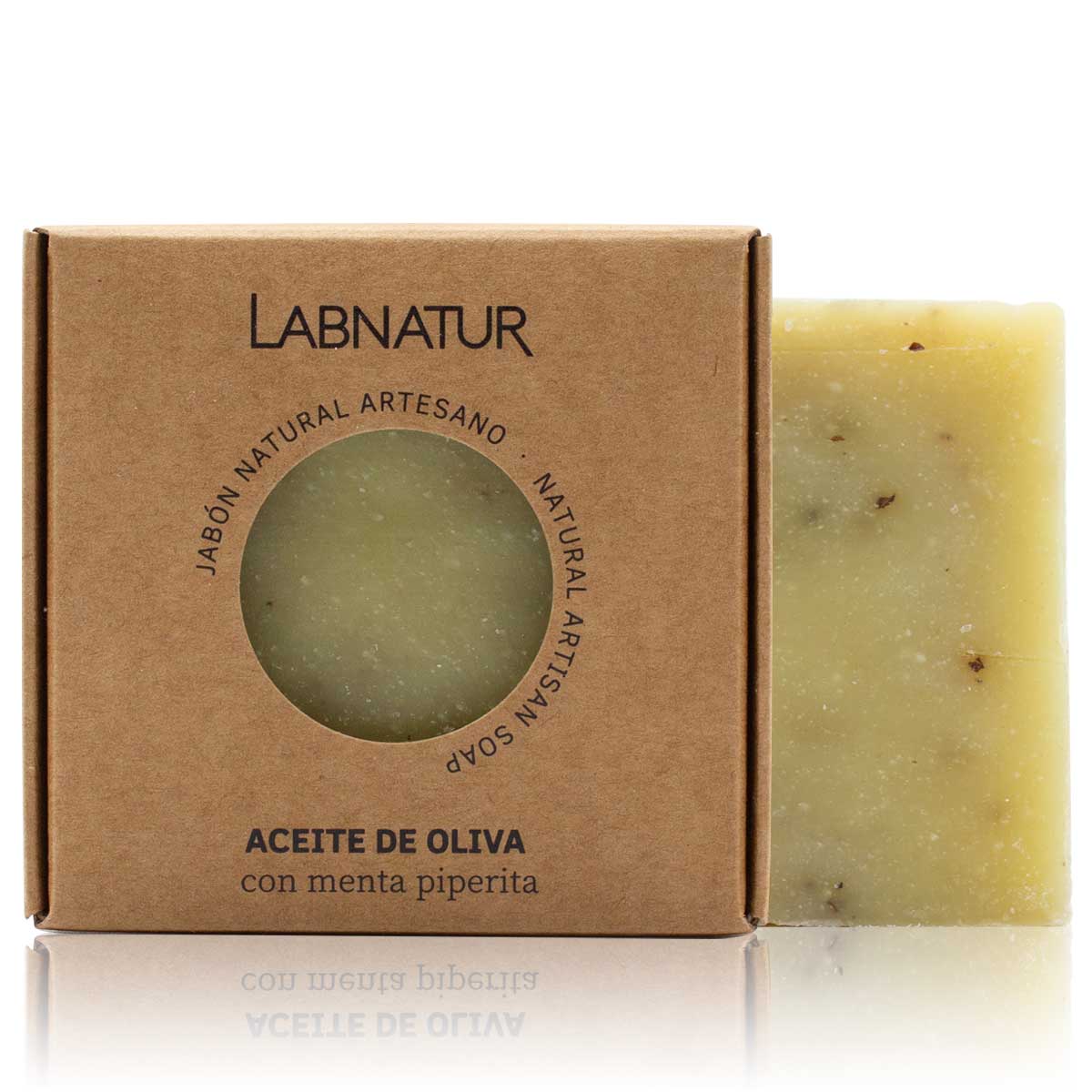 Jabón Natural Artesano de Aceite de Oliva Labnatur 100 g | Hidrata y Protege | Piel Seca o Sensible | Vegano_0