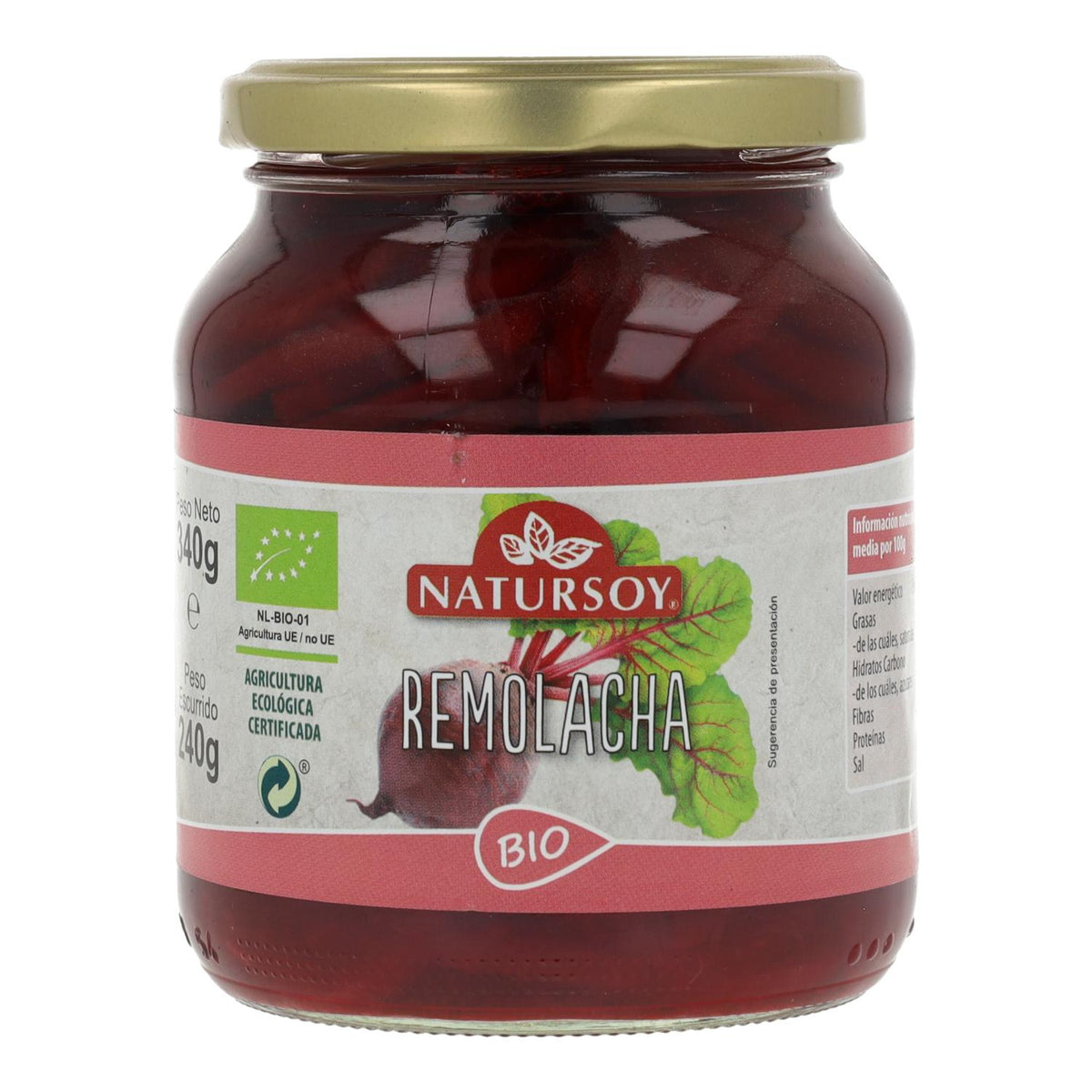 Remolacha,  340g. Natursoy