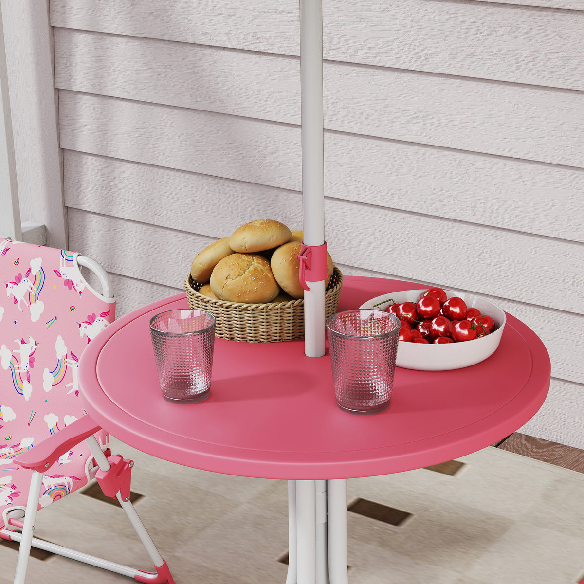 Conjunto Infantil Jardín Aiyaplay Acero, Plástico Rosa 49.5x49.5x50 Cm_3