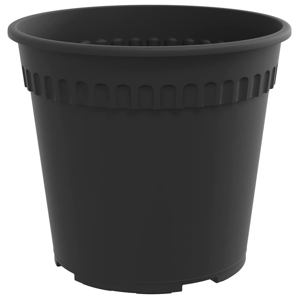 Maceta Redonda Para Flores 6 Uds. Negro Ø 19 X 16,5 Cm Plástico_4