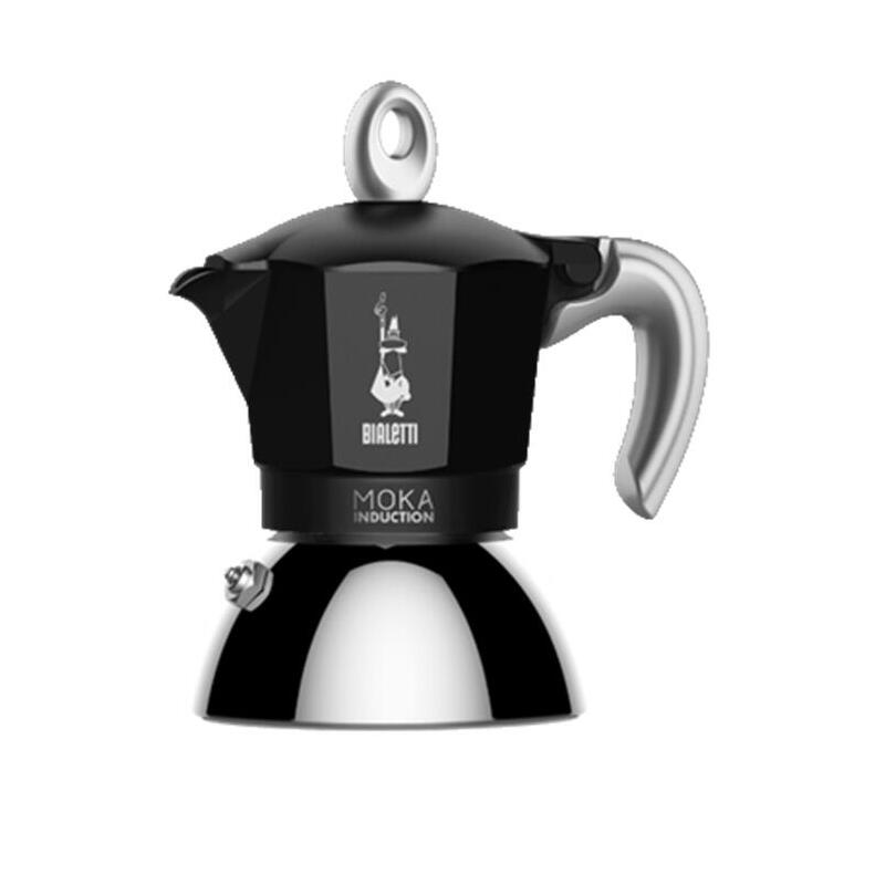 Cafetera Italiana Bialetti New Moka Induction Negro 2 Tazas_0