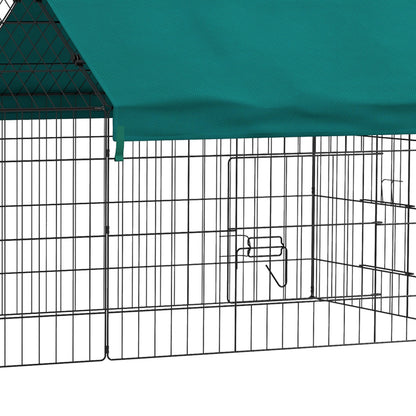 Jaula Animales Pequeños Pawhut Acero Verde 185x75x75 Cm_5
