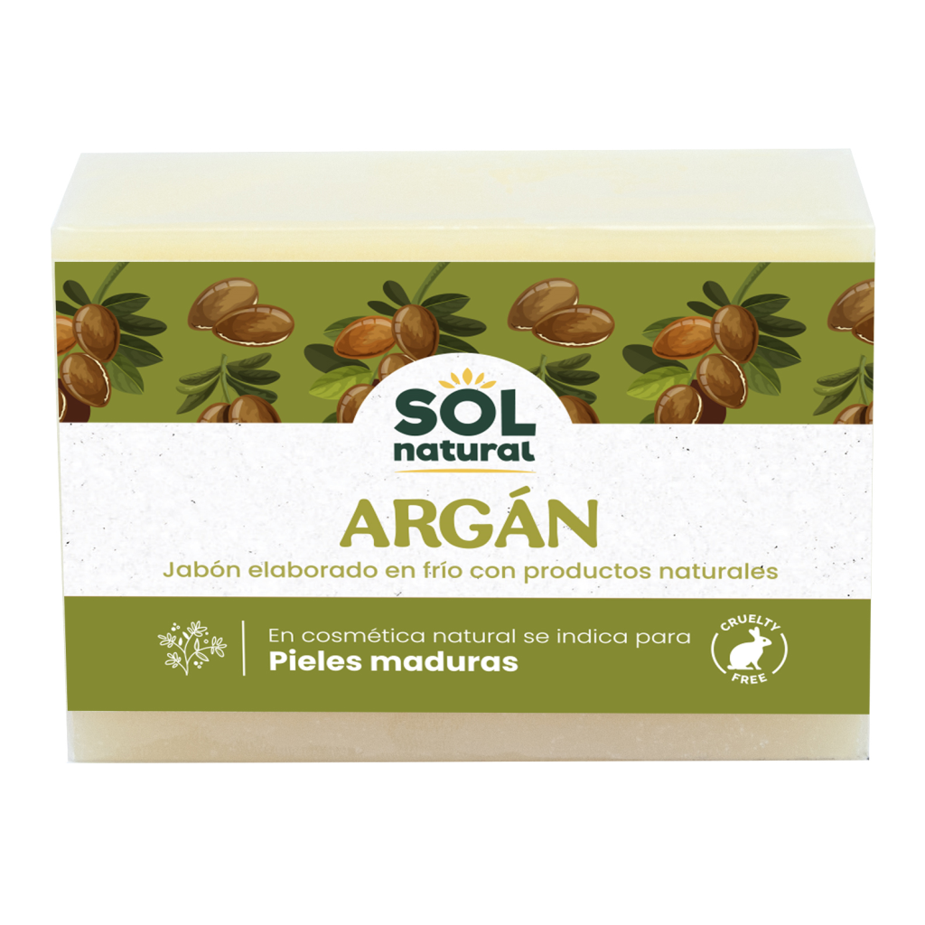 Jabón natural de argán Sol Natural 100 g
