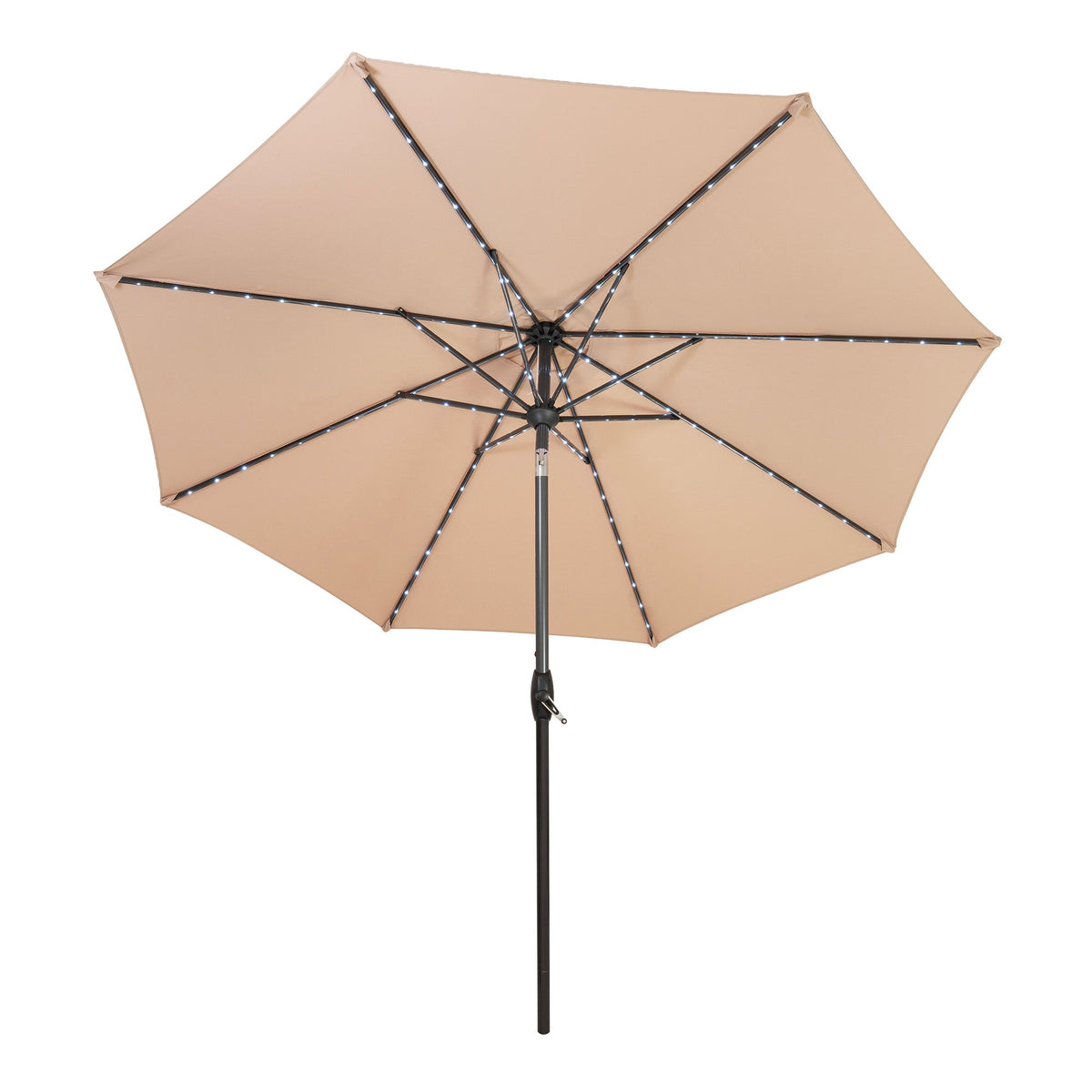 Parasol Led Inclinable De 2,7 M – Beige_0