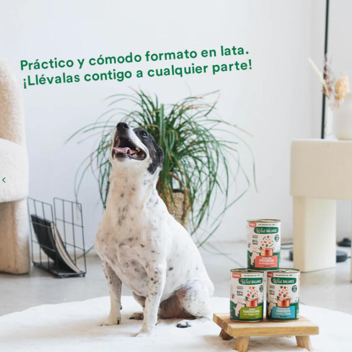 Lata completa Estofado de Mercado con Pavo y Ternera para Perros Wild Balance 400 g