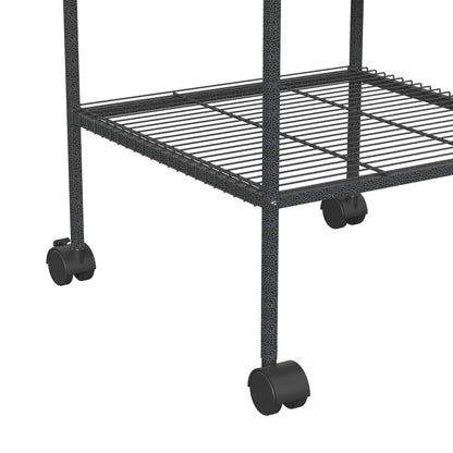 Soporte Para Pájaros Pawhut Acero Gris Oscuro 63x63x163 Cm_4