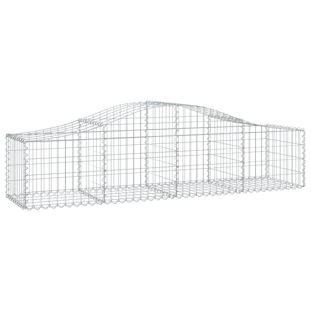 Cestas De Gaviones 13 Uds Forma De Arco Hierro 200x50x40/60 Cm_2
