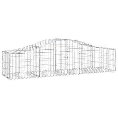 Cestas De Gaviones 2 Uds Forma De Arco Hierro 200x50x40/60 Cm_2