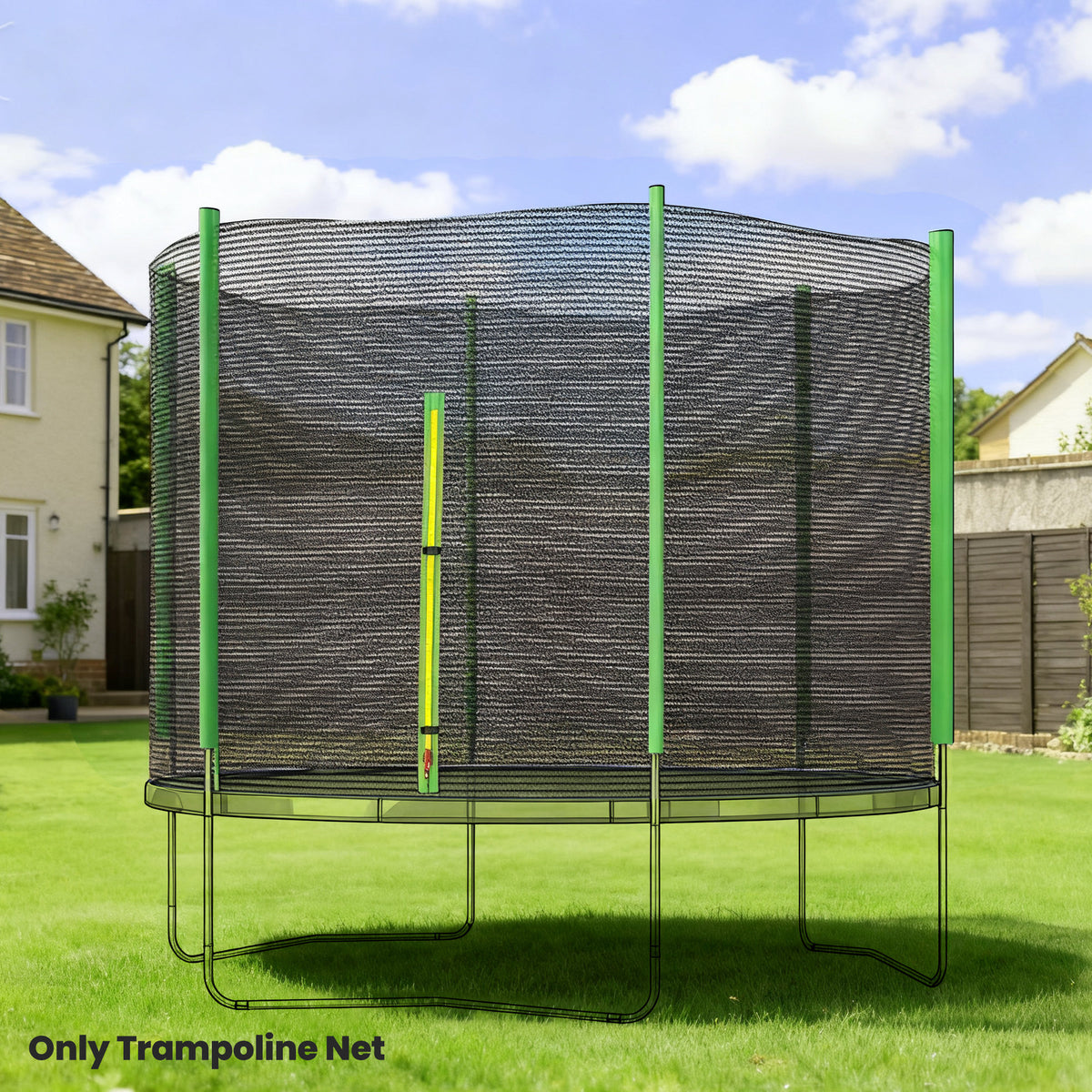 Red De Trampolín Sportnow Pe Verde 305x305x180 Cm_1