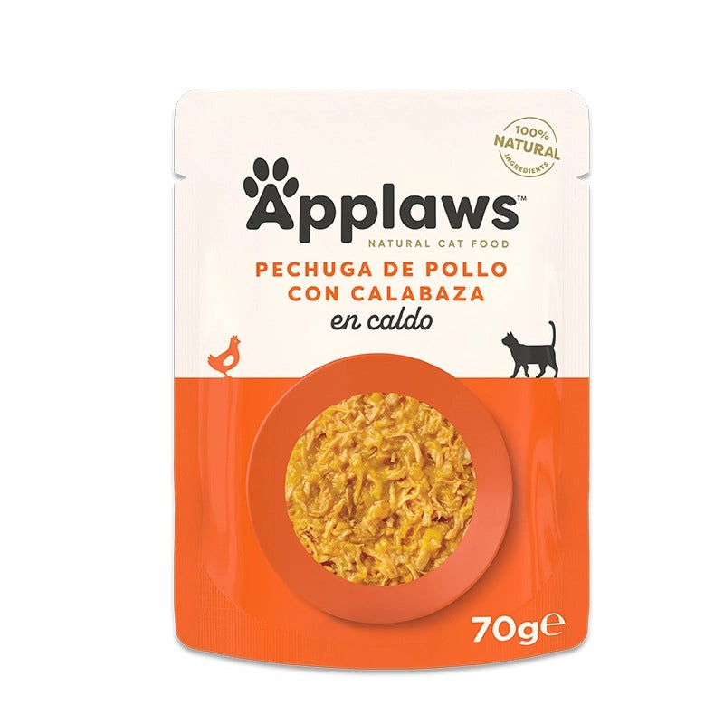 Applaws Cat Sobre 70 g Pollo con Calabaza comida húmeda para gatos Grain free natural
