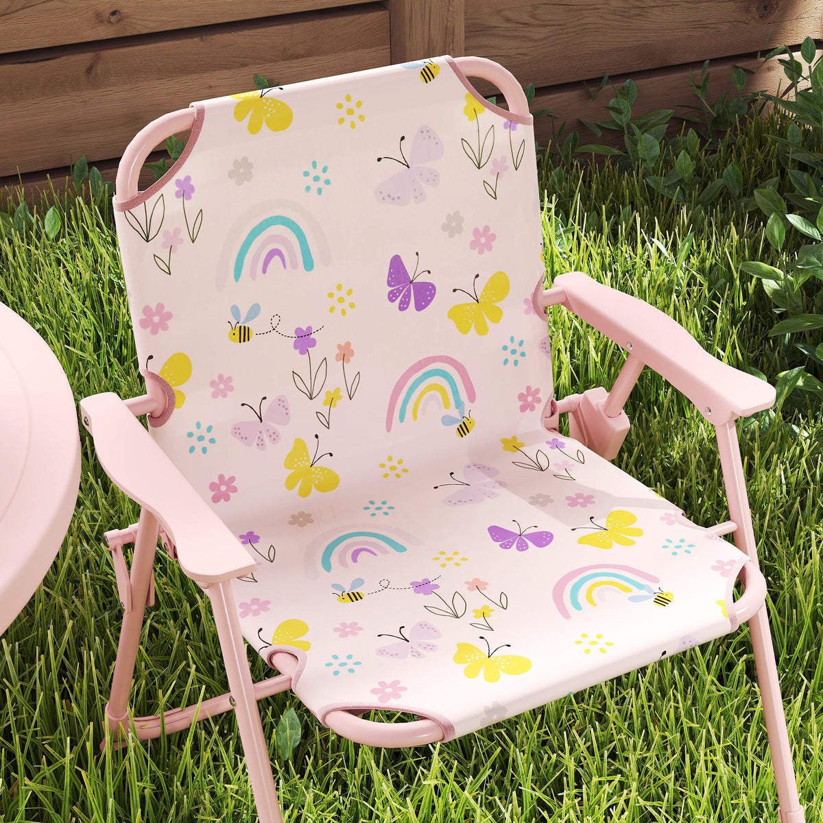 Conjunto Infantil Jardín Aiyaplay Acero, Poliéster Rosa 49.5x49.5x50 Cm_3
