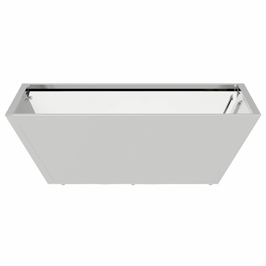 Macetero De Jardín Plateado 50 X 50 X 15 Cm Acero Galvanizado_4