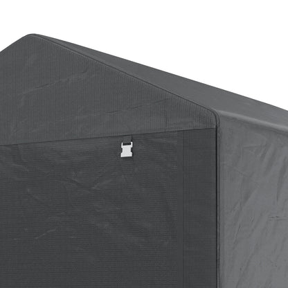 Carpa Para Herramientas Outsunny Metal Galvanizado, Pe Gris Oscuro 160x218x172 Cm_5