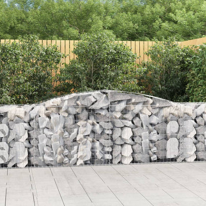 Cestas De Gaviones 10 Uds Forma De Arco Hierro 400x50x80/100 Cm_1