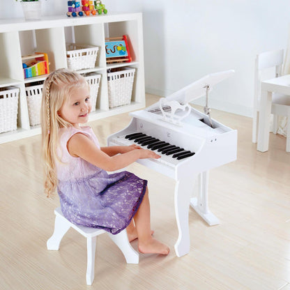 Piano Deluxe Grand Piano Hape White_3