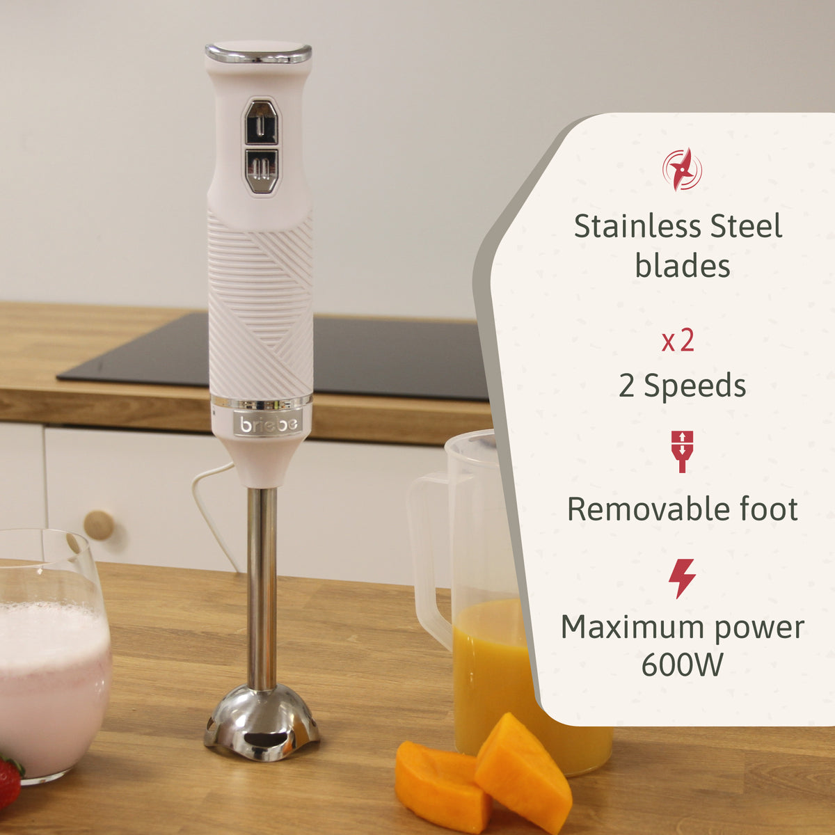 Briebe Elegance Set Batidora De Mano + Batidora De Varillas Eléctrica 400w_1