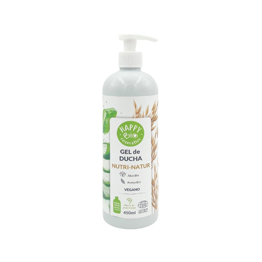 Gel ducha Nutri-natur Aloe Vera y Avena BIO HappyBio 450 ml