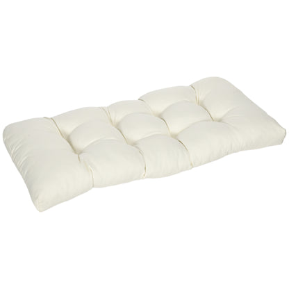 Cojín Para Banco De 2 Plazas Outsunny 110x48x8 Cm Crema_1