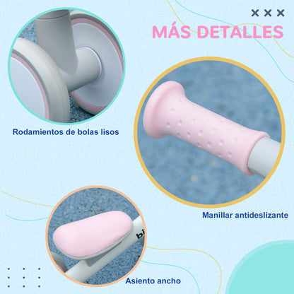 Bicicleta Sin Pedales Aiyaplay Aleación De Aluminio Rosa 56x27x39 Cm_4