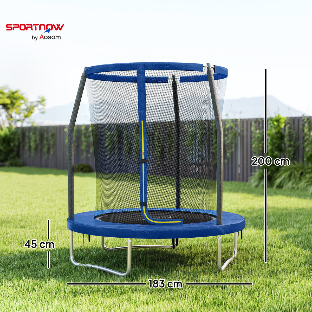 Cama Elástica Sportnow Acero, Pp Azul 183x183x200 Cm A71-044v00bu_2