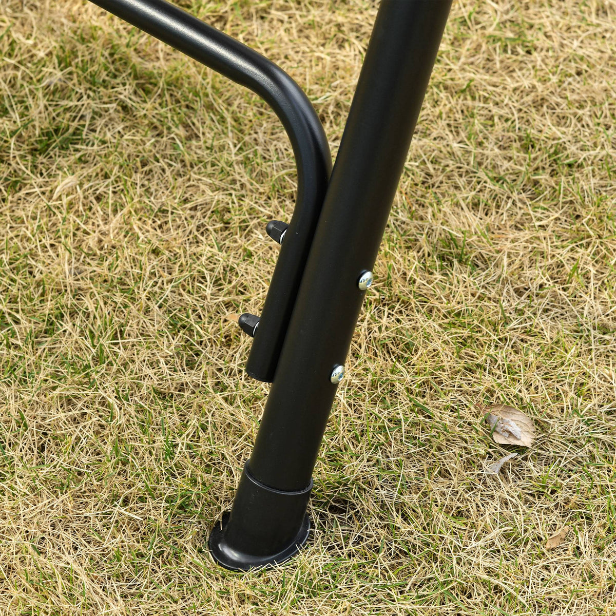 Columpio De Jardín Outsunny Metal, Poliéster, Texteline Marrón 172x110x155 Cm_3
