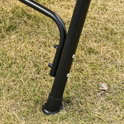Columpio De Jardín Outsunny Metal, Poliéster, Texteline Marrón 172x110x155 Cm_3