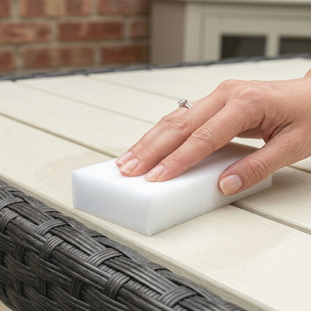 Esponja Mágica De Melamina Para Muebles De Jardín Y Terraza - Limpieza Solo Con Agua, Sin Químicos Ni Detergentes_3
