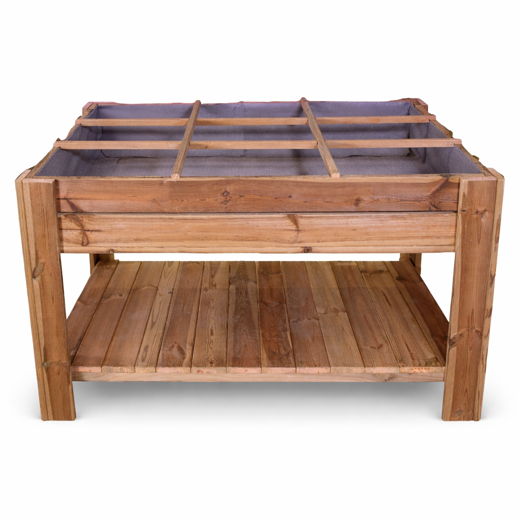 Mesa De Cultivo Tura Profunda 20cm Vidahuerto Con Bandeja Y Separadores 120x80x80 Cm._0