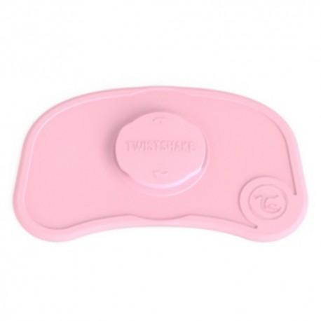 Mini Mantel Ventosa + Plato Antideslizante Click-Mat  Twistshake Rosa Pastel