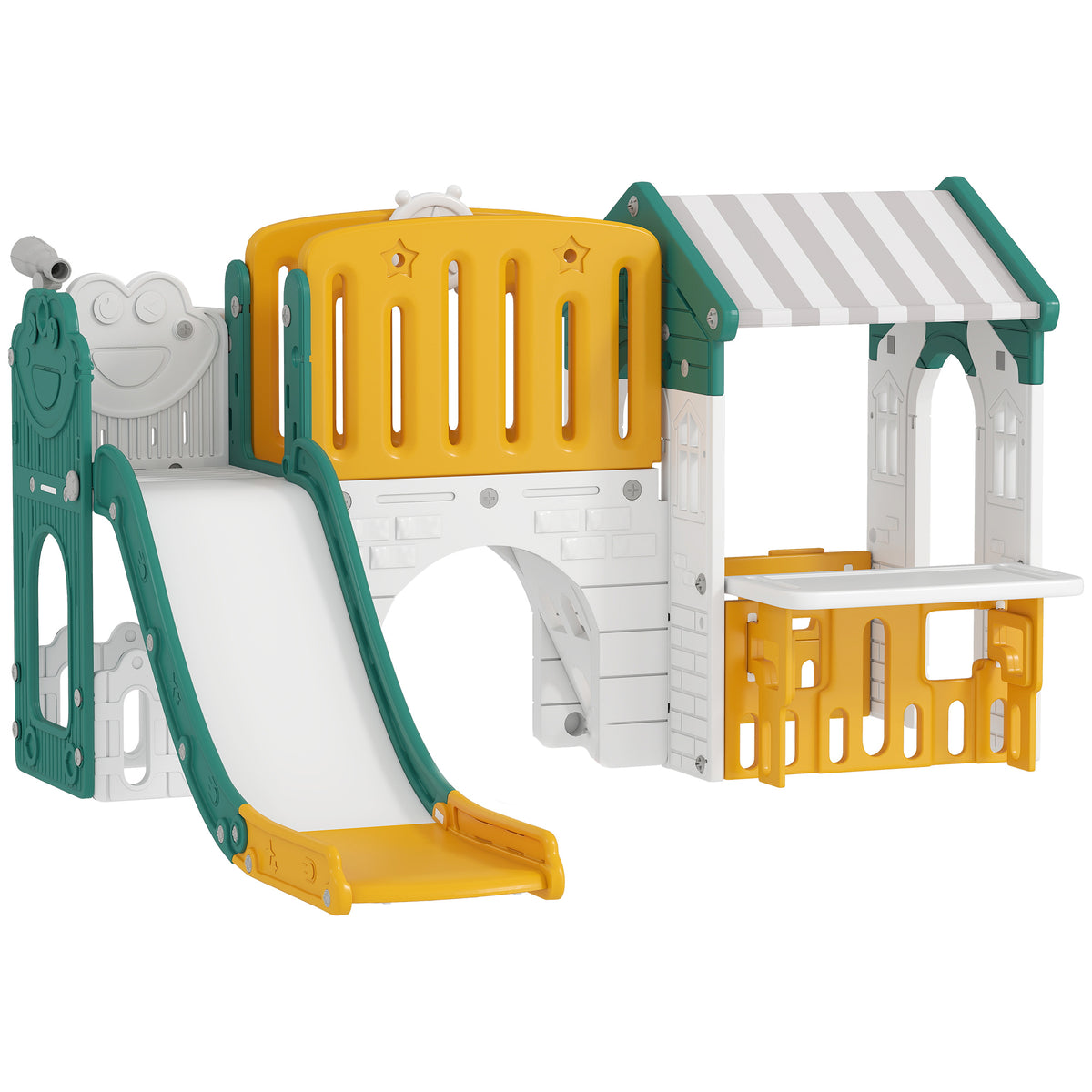 Tobogán Infantil Aiyaplay Hdpe, Pp Amarillo 189x180x111 Cm 331-113v00yl_0