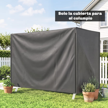 Funda Para Columpio Outsunny Tela Oxford Gris Oscuro 205x124x164 Cm_4