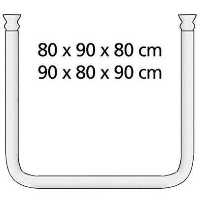 Set de barra para ducha de esquina Blanco
