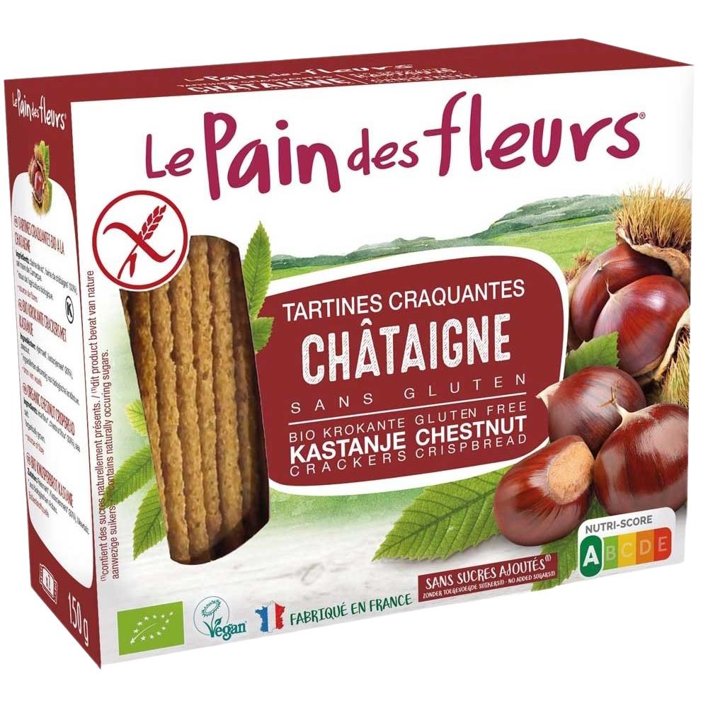 Tostadas Crujientes Crakers con Castañas BIO Le pain de fleurs 150 g