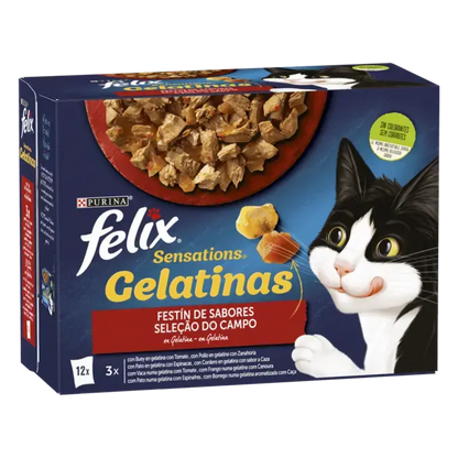 FELIX Sensations Festín de Sabores en Gelatina 12 x 85 g