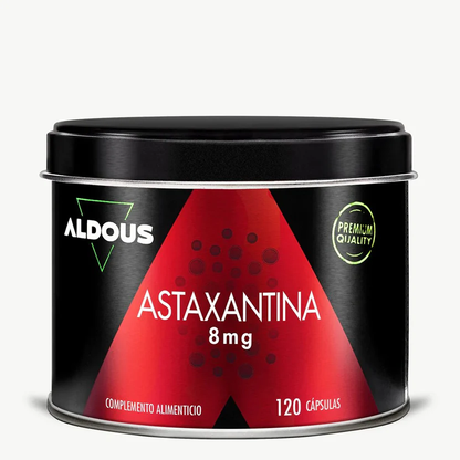 Astaxantina Natural Pura 8 mg, 160 mg Aceite Rico en Astaxantina Aldous Bio 120 Perlas