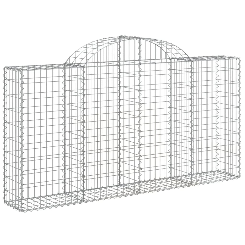 Cestas De Gaviones 8 Uds Forma De Arco Hierro 200x30x100/120 Cm_2