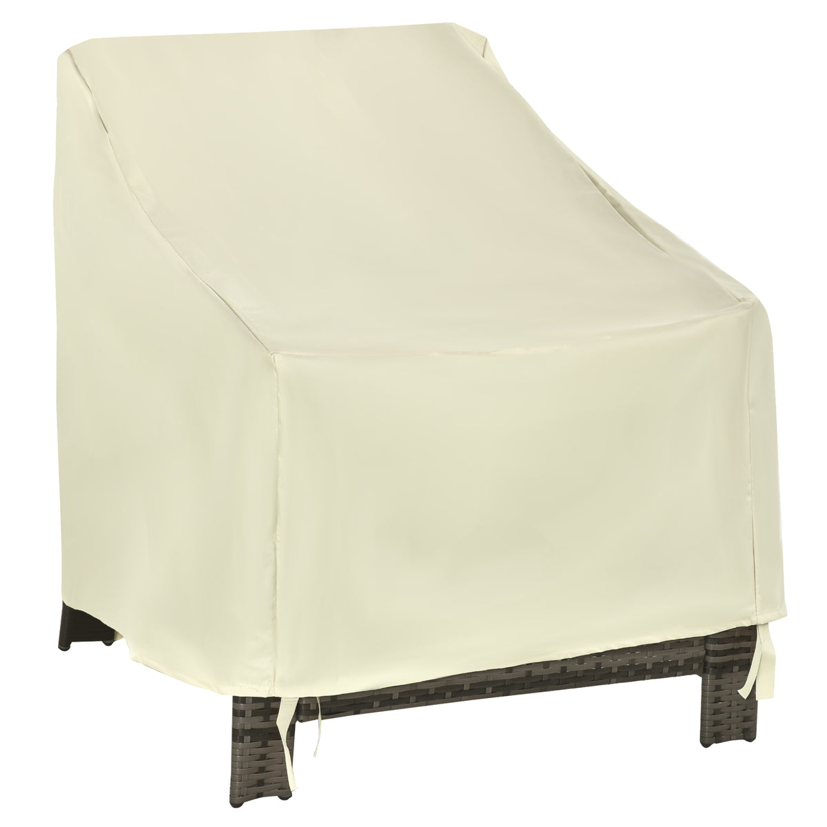Funda Protectora Para Sillas Outsunny Beige 68x87x77 Cm_0