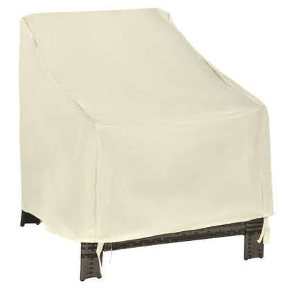 Funda Protectora Para Sillas Outsunny Beige 68x87x77 Cm_0