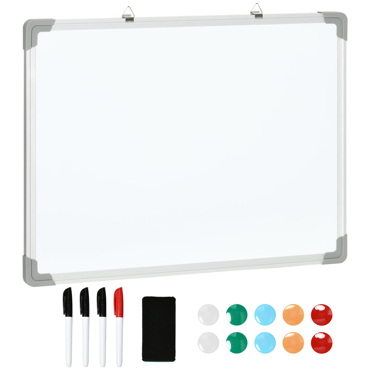Pizarra Magnética De Borrado En Seco Homcom 60x1,8x45 Cm Blanco_0