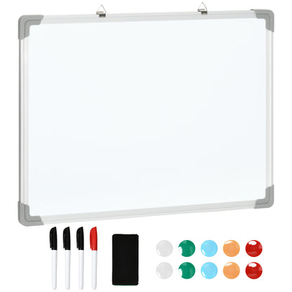 Pizarra Magnética De Borrado En Seco Homcom 60x1,8x45 Cm Blanco_0