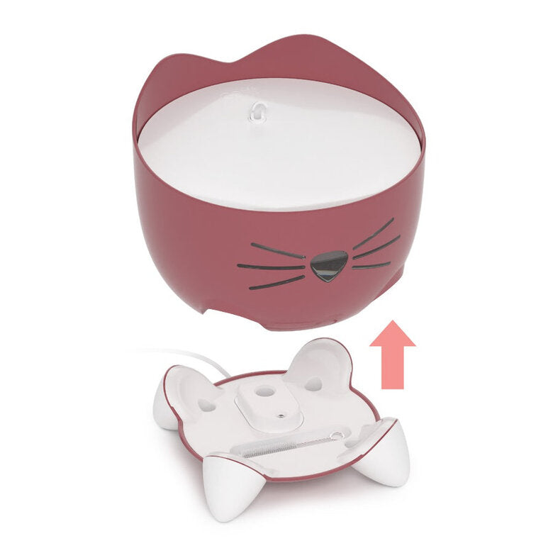 Fuente Bebedero para Gatos Easy to Clean Burdeos Catit PIXI 2,25 L