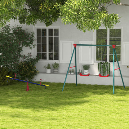 Conjunto Para Niños Outsunny Metal Multicolor 239x156x180 Cm_1