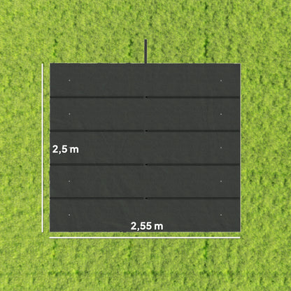 Cubierta Para Pérgola Outsunny Tela Poliéster Gris Oscuro 250x255x6 Cm_2