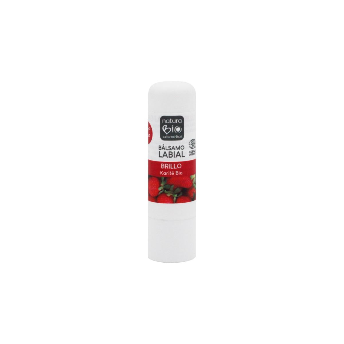 Bálsamo labial brillo karité fresa 5 g NaturaBIO
