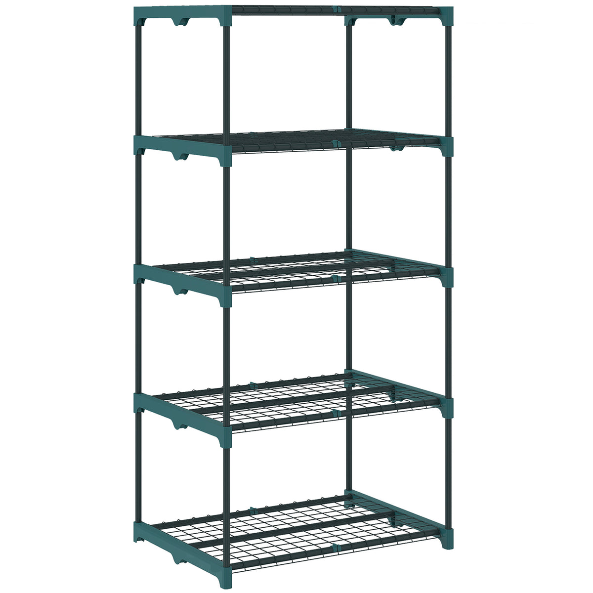 Soporte Para Plantas Outsunny Acero, Pp Verde Oscuro 67x49x138 Cm_0