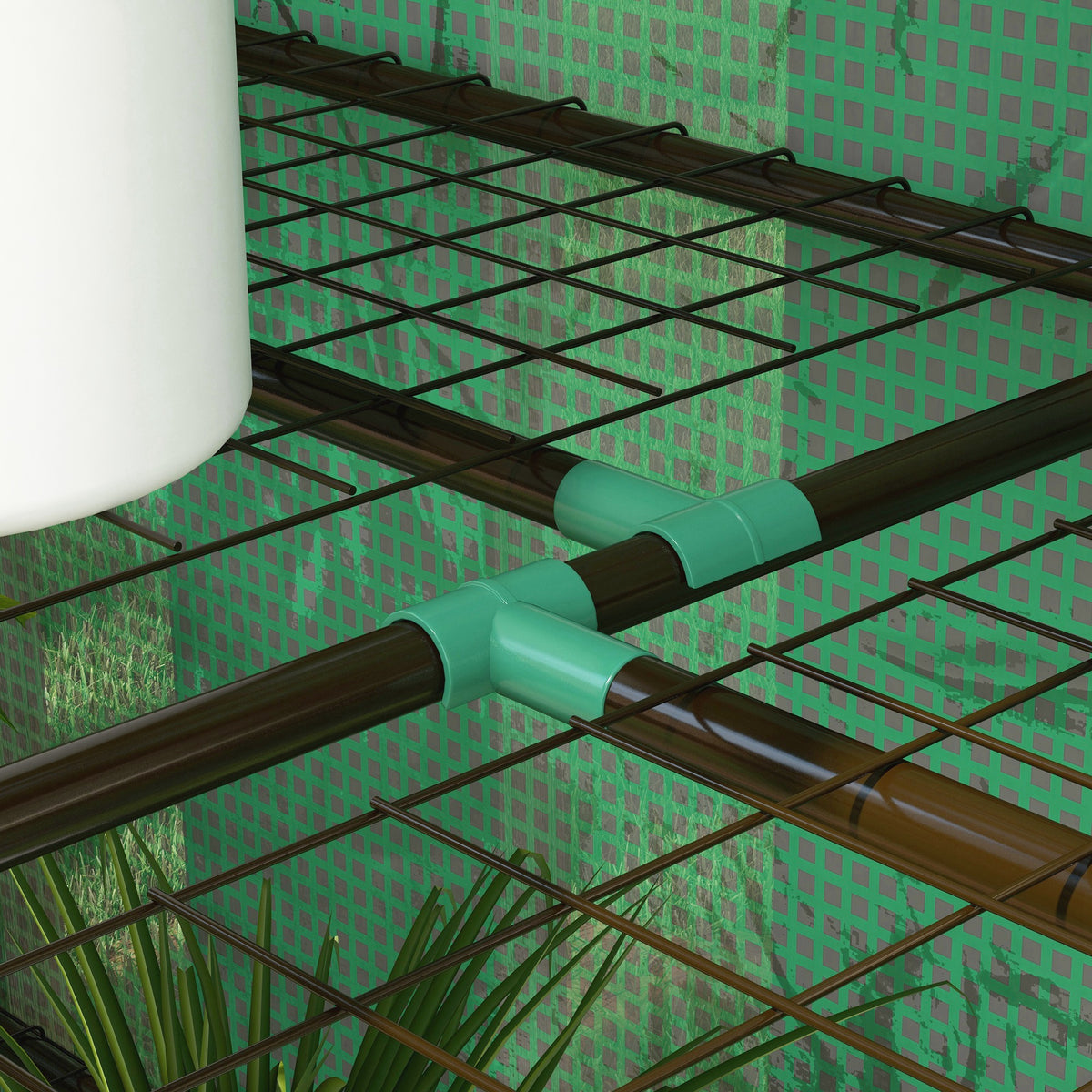 Invernadero De Jardín Outsunny Acero, Pe Verde 143x46x151 Cm_3