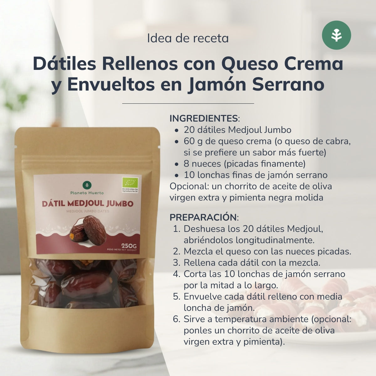 Dátil medjoul jumbo ECO Planeta Huerto 500 g