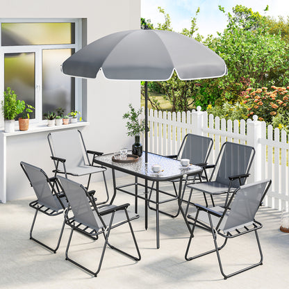 Conjunto De Jardín Outsunny Acero, Textilene Gris 119x68x70 Cm_1