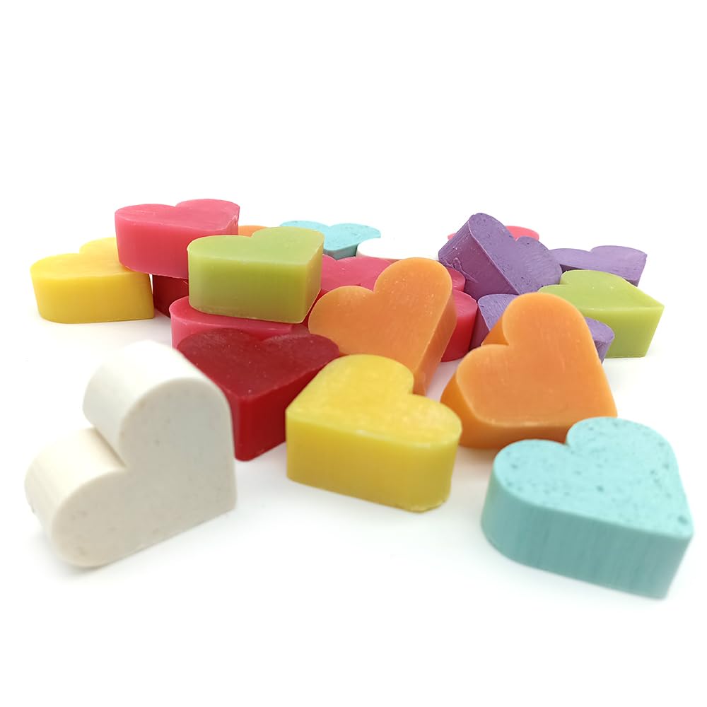 Caja Regalo 10 Jabones Aromáticos En Forma De Corazón - Aroma Té Verde - Jabón Glicerina - Regalo Original Para Eventos_4