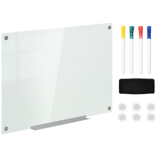 Pizarra De Vidrio Vinsetto Blanco 90x60x0,45 Cm_0